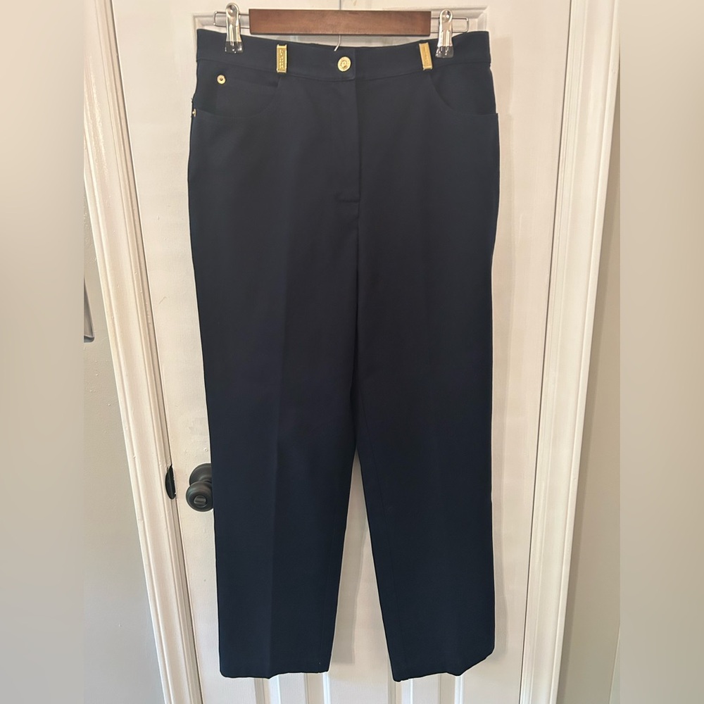 St. John Sport Size 8 Dark Blue Straight Leg Pants